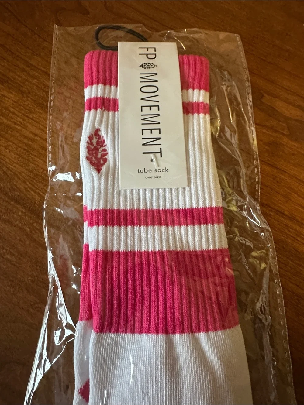 Free People Spring Break Prep Tube Socks - White & Pink NWT